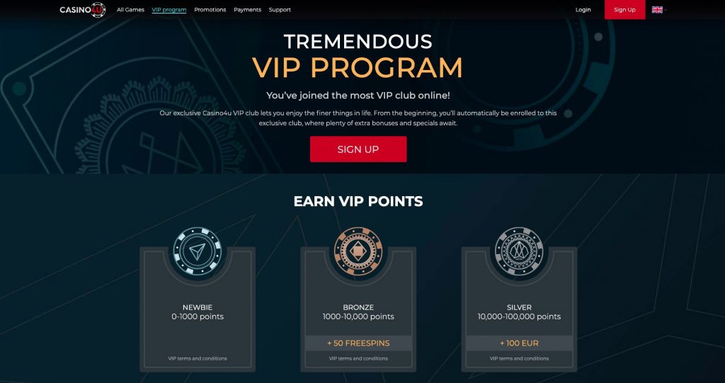 Casino4u - VIP Program