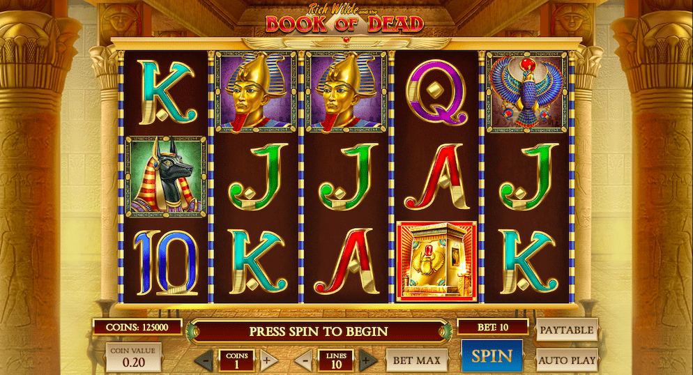 book-of-dead-slot-start-screen