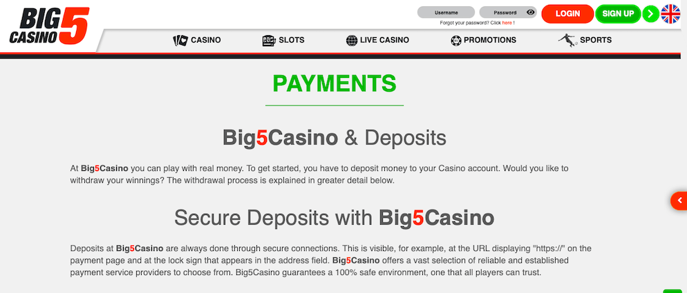 big5casino-payments