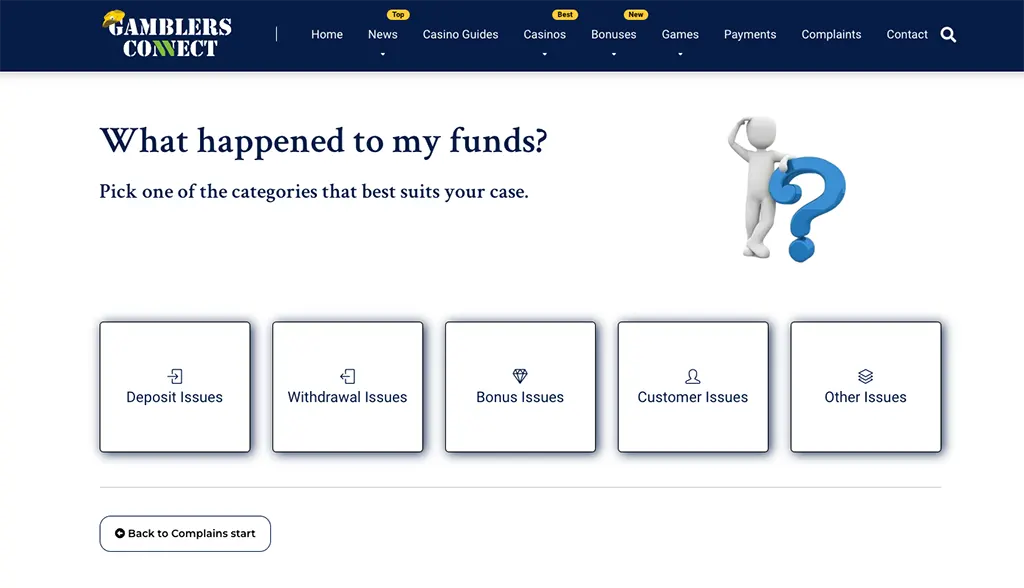 Gamblers-Connect-Complaints-Department
