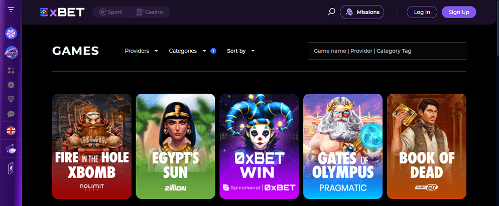 0x-Bet-Casino-Slots