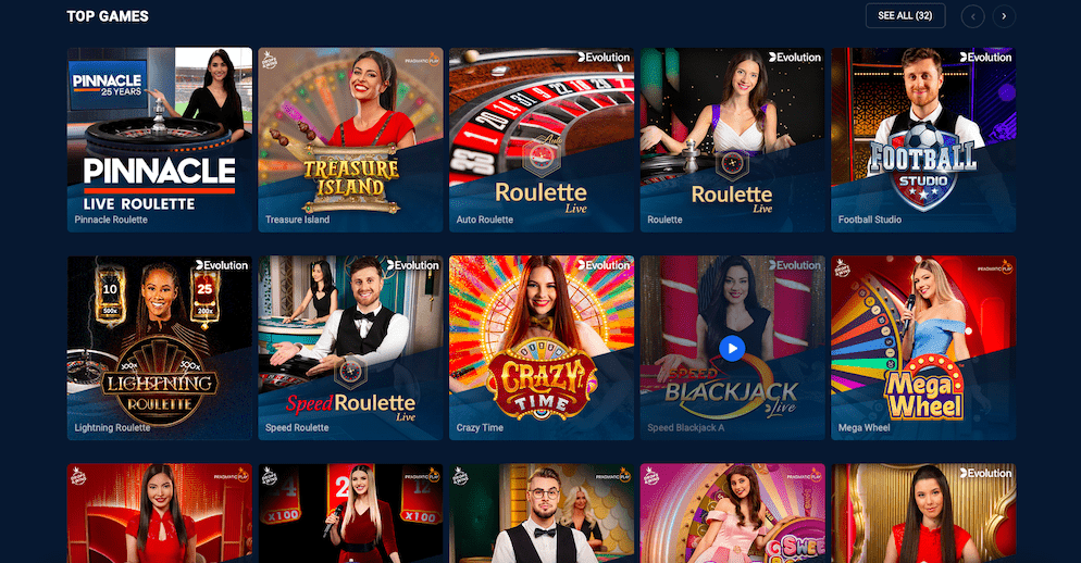 Pinnacle casino - live casino