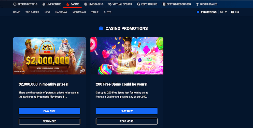 Pinnacle casino - promotions