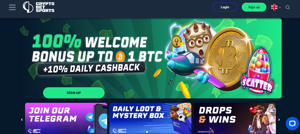 CryptoBetSports-Casino-Home