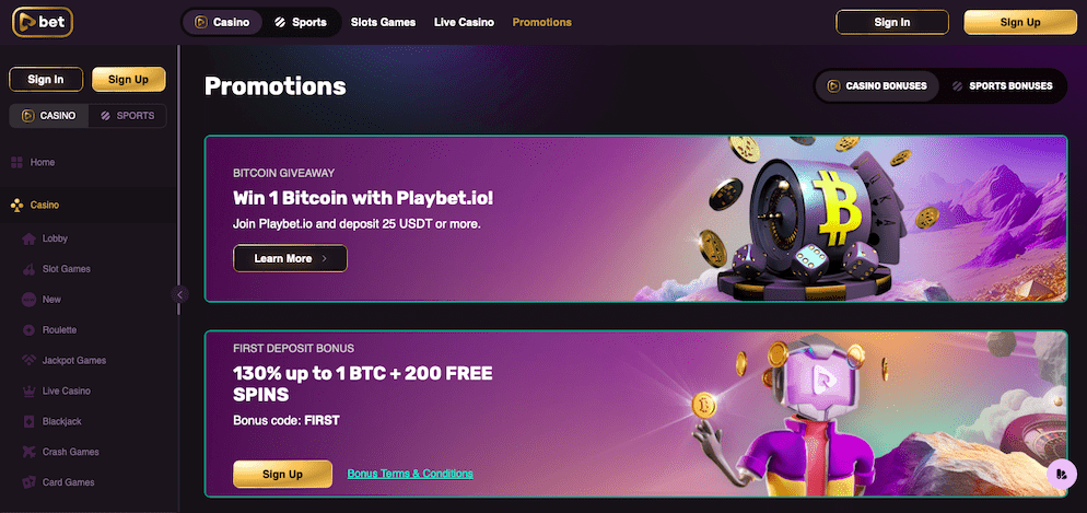 playbet.io-casino-promotions