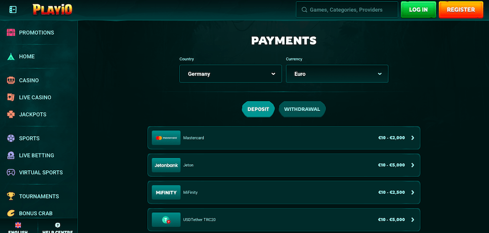 playio-casino-payment-methods
