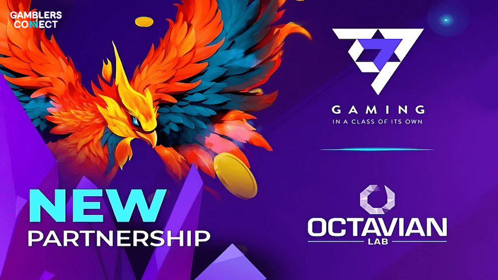 An image showing the logos of 7777 gaming and Octavian Lab, representing their strategic alliance to bring new casino content to Italy.