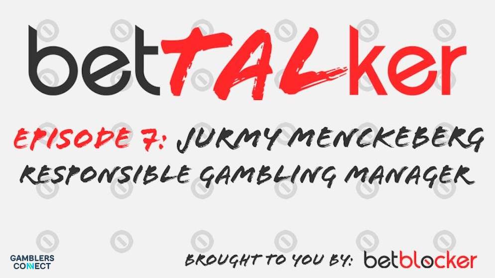 The title card for BetTALker Episode 7, a podcast by BetBlocker dedicated to discussing responsible gambling with industry leaders.