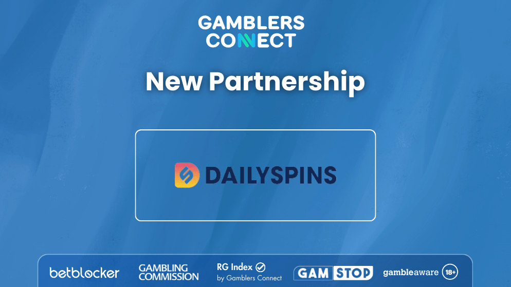 The official logos of affiliate portal Gamblers Connect and operator Dailyspins Casino displayed side-by-side, representing their collaborative efforts.