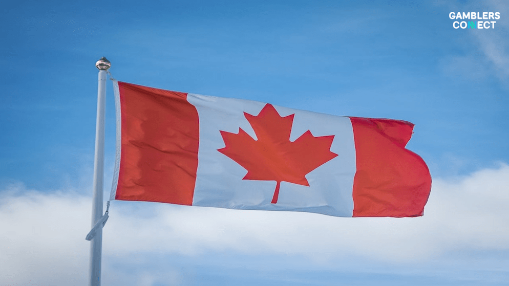 A close-up of the Canadian flag, symbolizing the Canada Lottery constitutional debate over whether provincial gaming management must remain strictly within domestic borders.