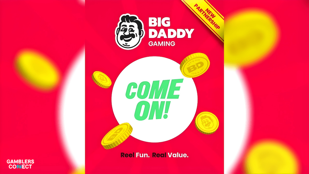 A colorful graphic featuring character artwork from Big Daddy Gaming's debut slot titles with ComeOn Group, illustrating the studio's signature humor and approachable style.