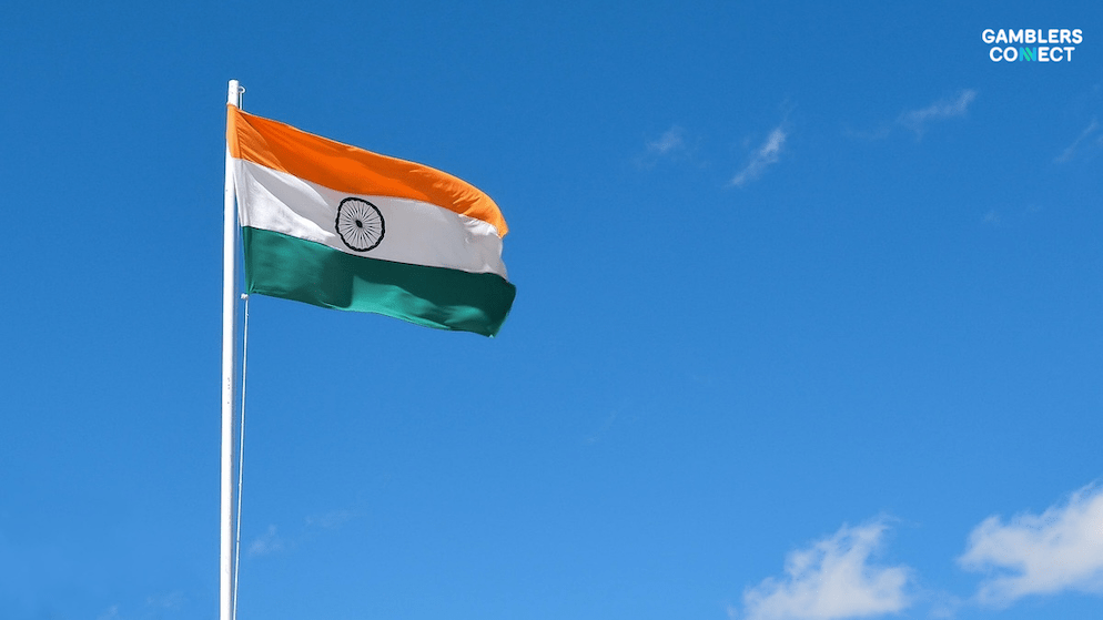 A clear view of the flag of India, symbolizing the nationwide ban on real-money online gaming and the government's stance against financial crimes.