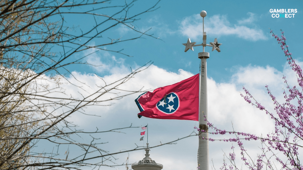 A smartphone displaying a sweepstakes casino app with a "Access Denied" or regulatory warning overlay.