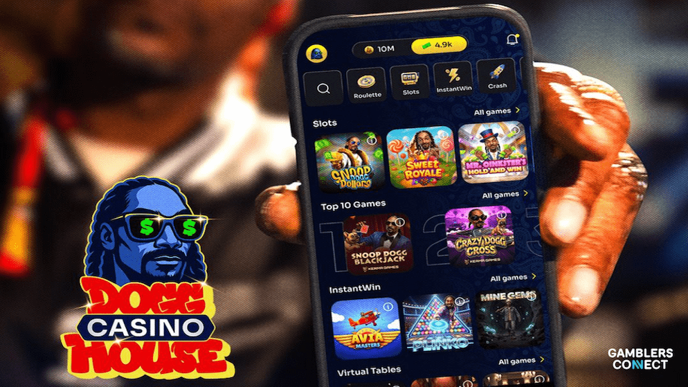 A digital game screen of "Snoop Blackjack" showing a 3D avatar of Snoop Dogg acting as the dealer.