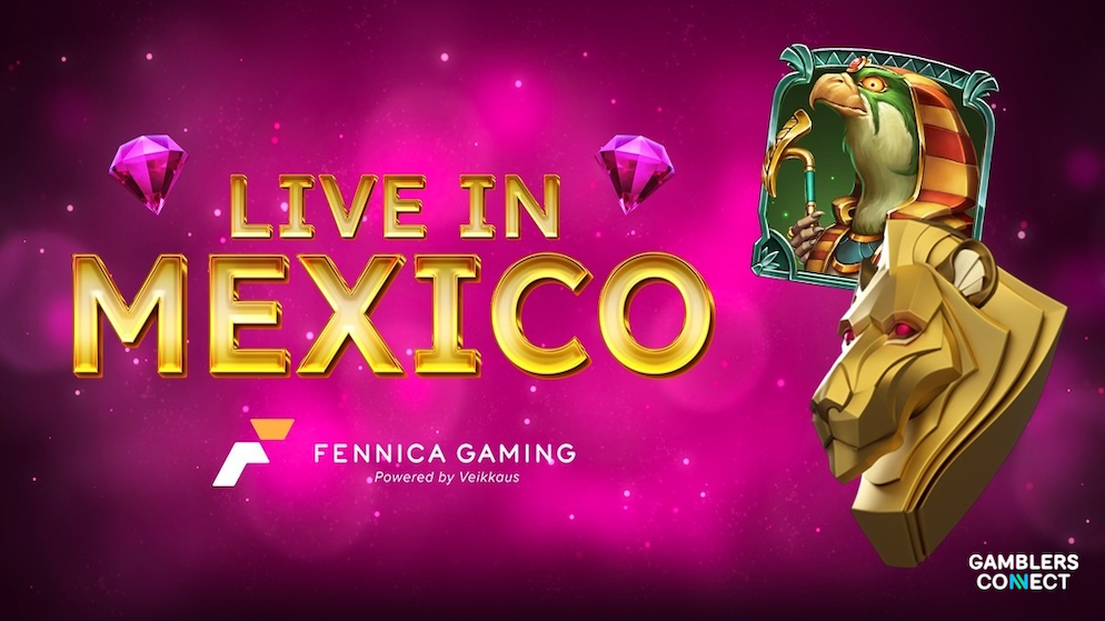 Egyptian and Lion-themed slot graphics from Fennica Gaming’s Mexican debut.
