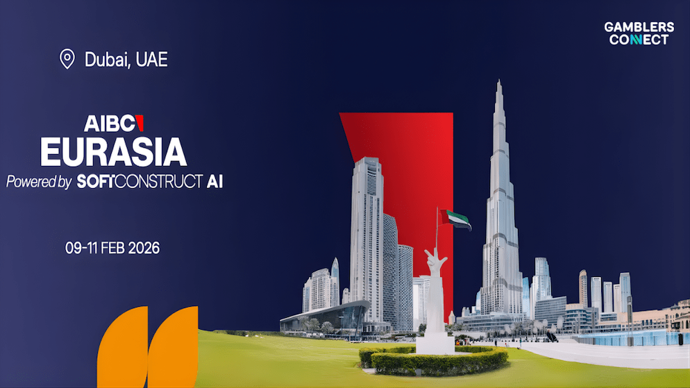 Delegates networking at the Vista Lounge during the SiGMA Eurasia 2026 welcome reception in Dubai.